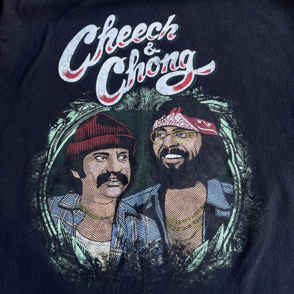 Cheech & Chong Shirt Adult Medium Black Movie Short Sleeve Graphic Print - Picture 3 of 8